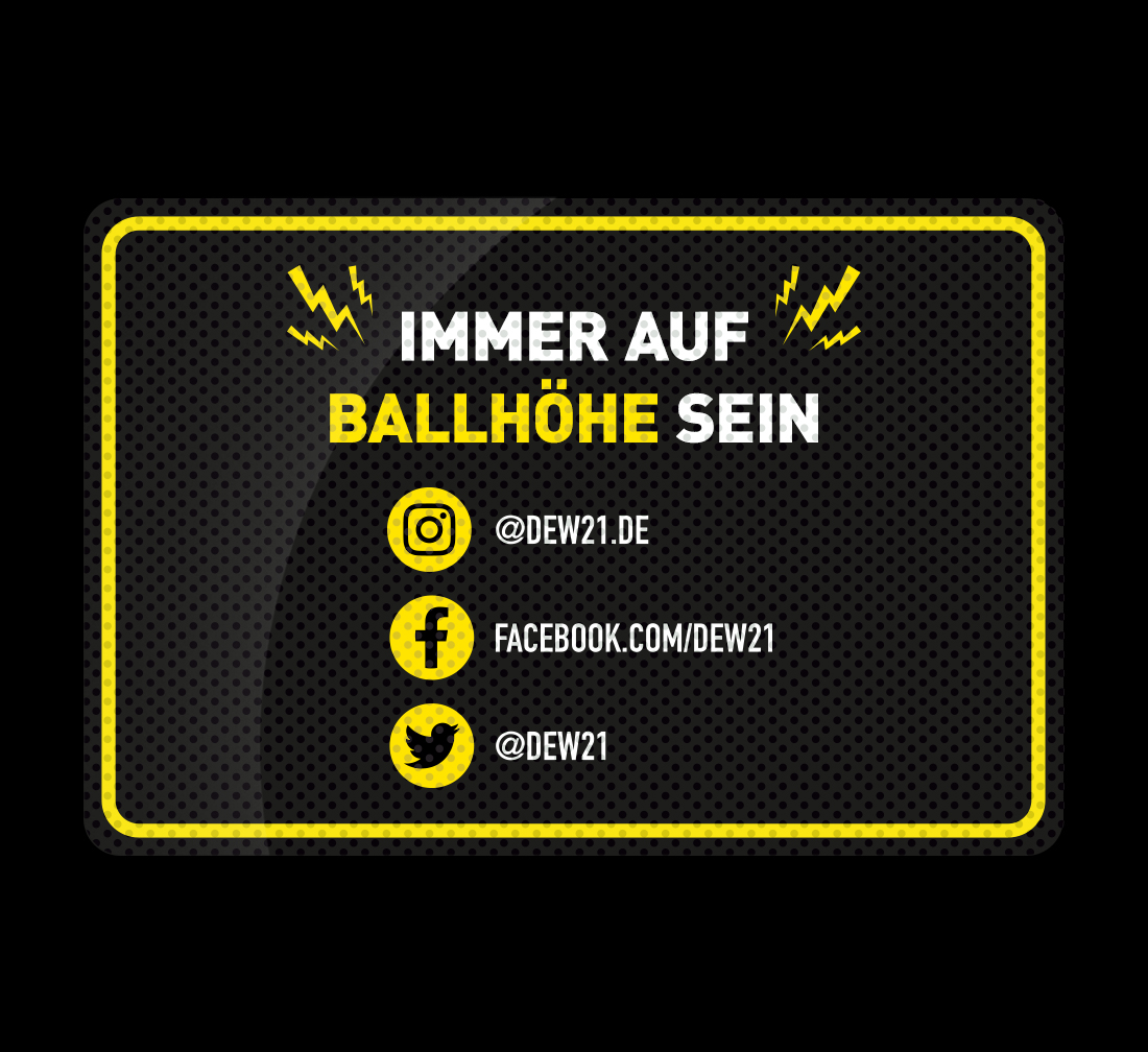 Folgt @DEW21 auf Instagram, Facebook und Twitter, um immer "auf Ballhöhe" zu sein!