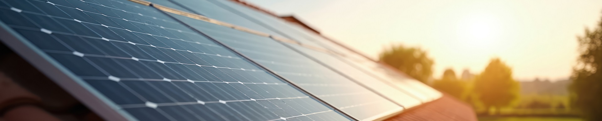 Eine Solaranlage auf einem Dach.