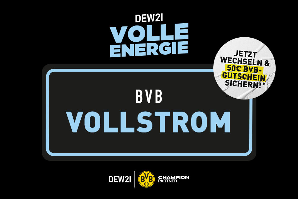 volle Energie, BVB Vollstrom , Jetzt wechseln und 50 Euro Gutschein sichern