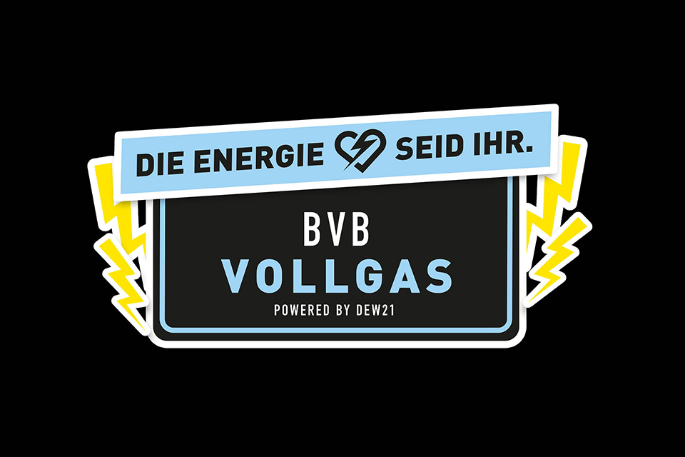 BVB Vollgas die Energie seid ihr Schriftzug