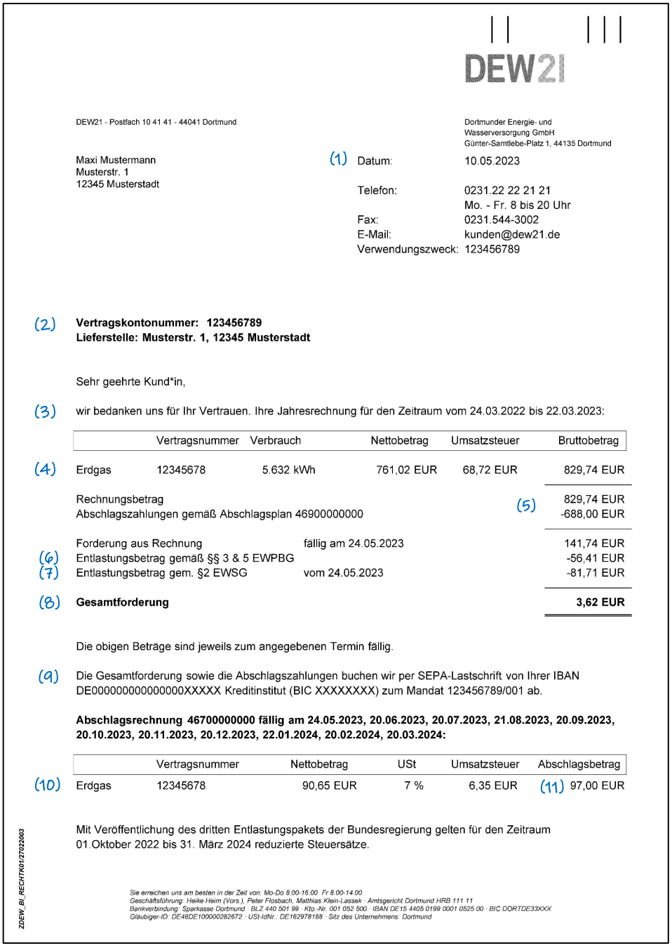 Gasrechnung