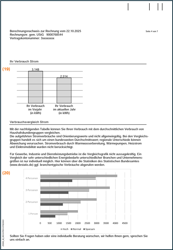 Bild von einer Stromrechnung