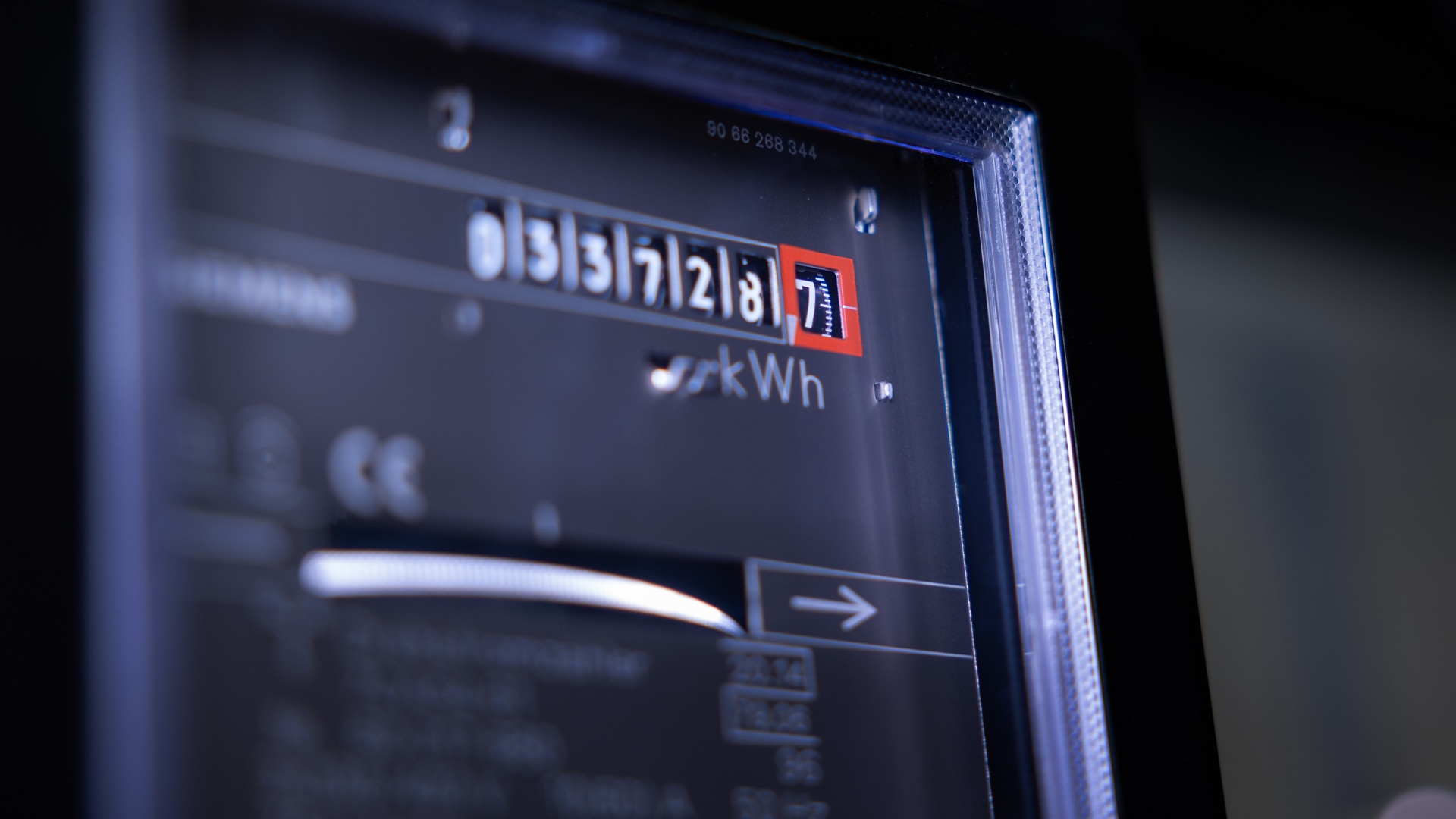 Nahaufnahme eines Stromzählers