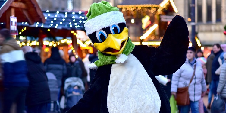 Pido auf dem Weihnachtsmarkt 