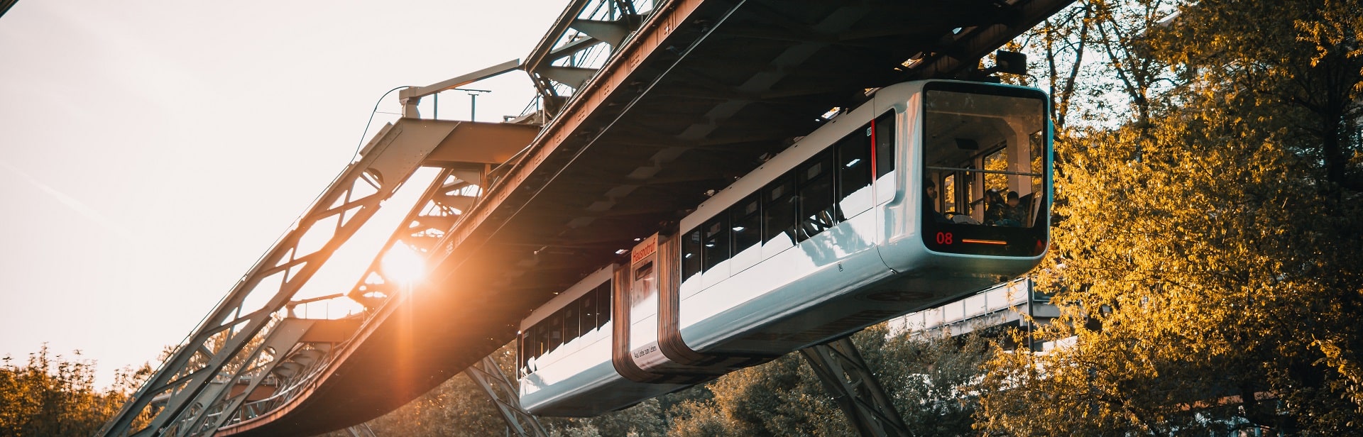 Die Schwebebahn in Wuppertal.