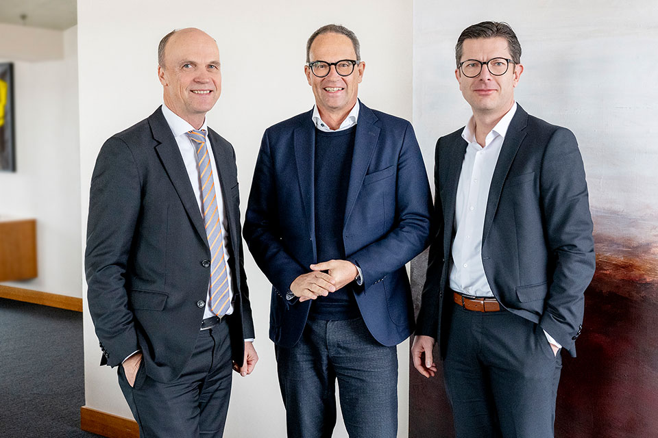 Bild von der Geschäftsführung DEW21 (v.l.n.r.: Peter Flosbach, Dr. Gerhard Holtmeier und Matthias Klein.-Lassek)