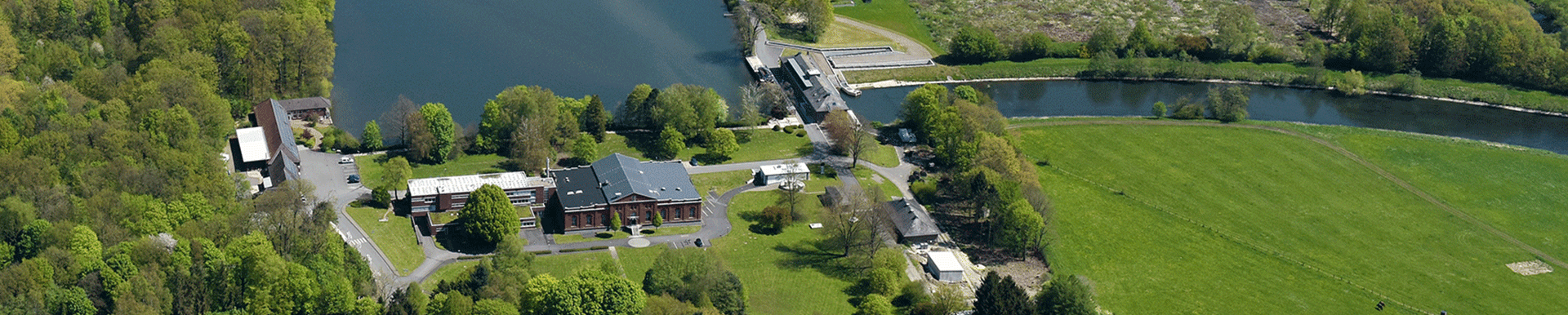 Wasseraufbereitungsgelände in Hengsen drohnenbild