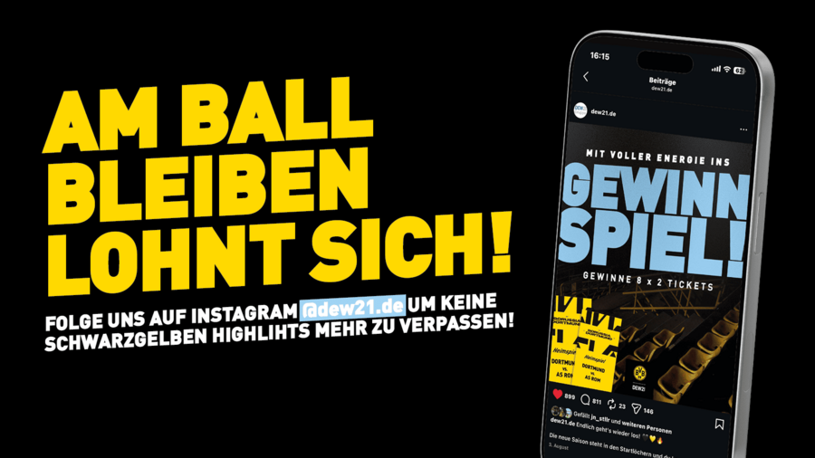 DEW21 auf Instagram folgen für Highlights und Gewinnspiele.