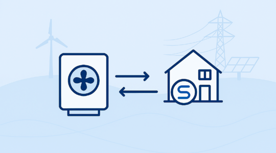 Wärmepumpen Icon an einem Haus