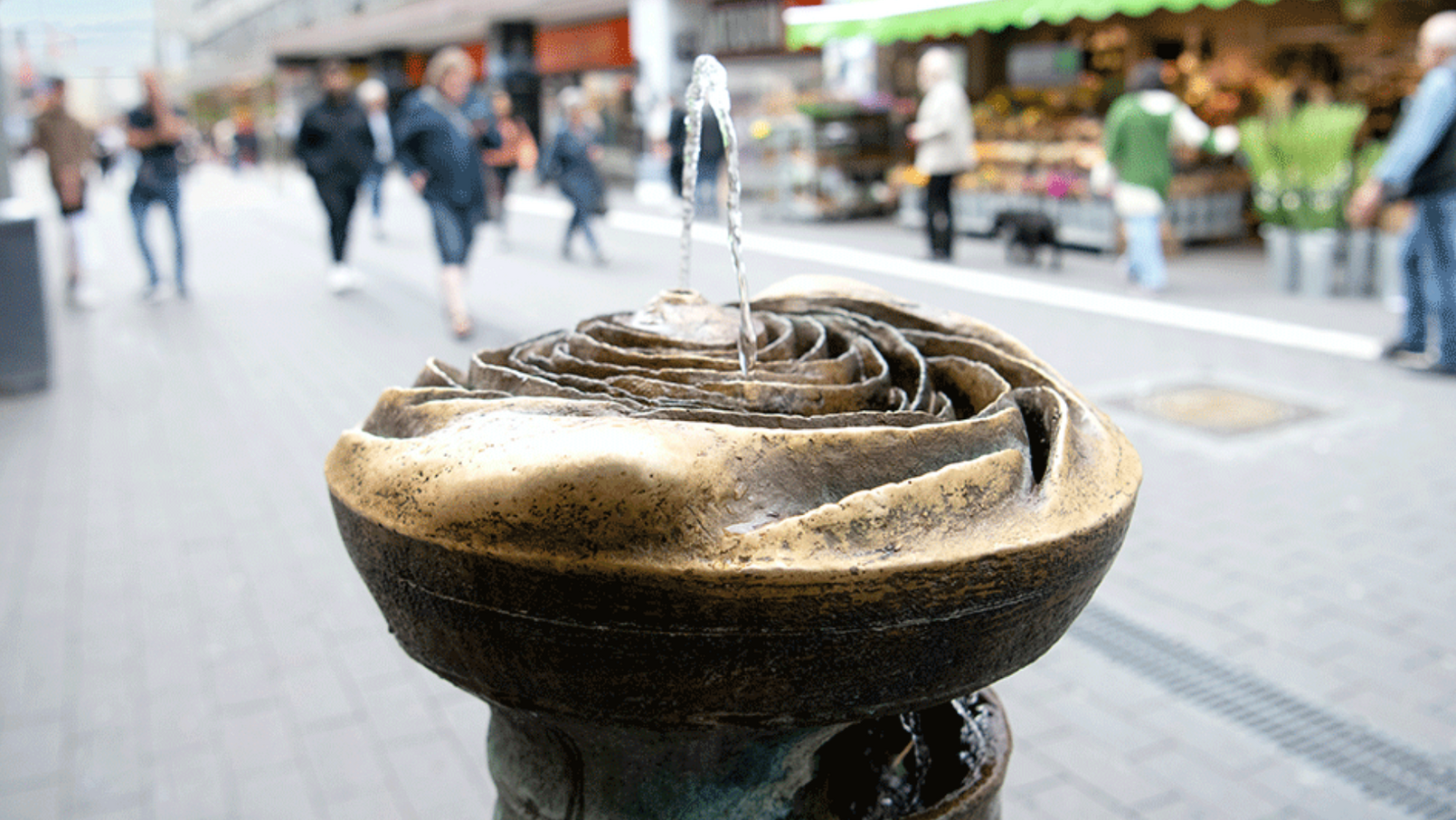 wasserbrunnen Rosenform in Dortmund